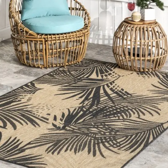 nuLOOM Kasia Areca Palm Indoor/Outdoor Patio Area Rug image {8}