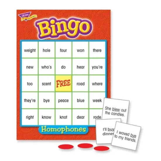 TREND Homophones Bingo Game image {1}