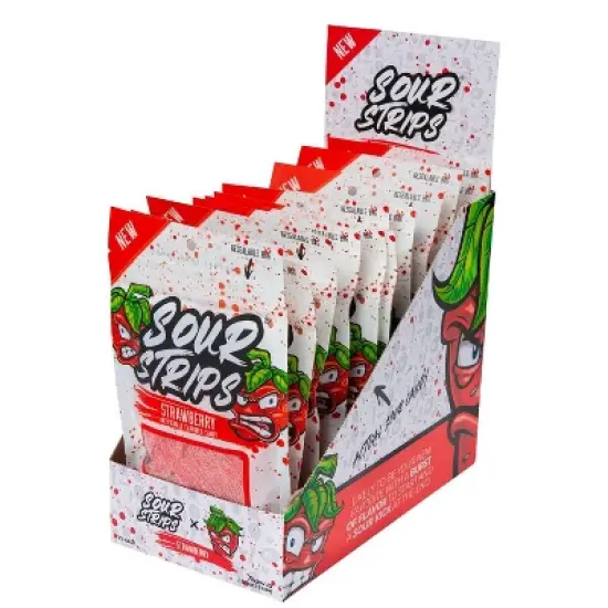 Strawberry Sour Strips - 12ct image {1}
