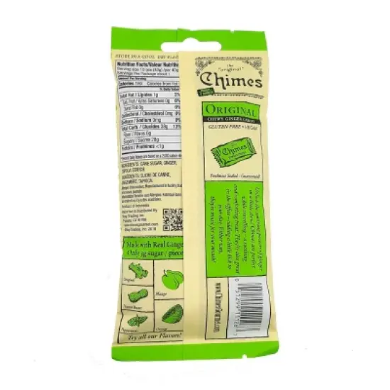 Chimes Ginger Chews Original Flavor Real Ginger 1.5 Oz. (Pack of 6) image {3}