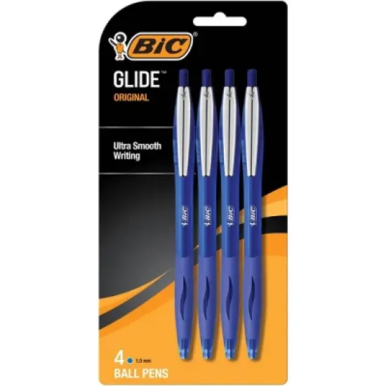 BiC Glide Original Blue Medium Point 1.0mm 4ct image {9}