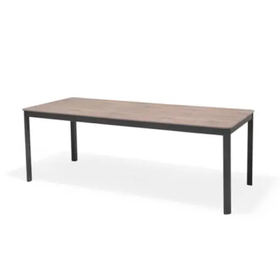 Amazonia Axe 9pc Aluminum Rectangular Patio Dining Set Black image {2}