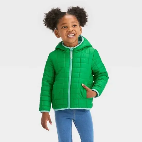 Toddler Puffer Jacket - Cat & Jack&trade; Green image {3}
