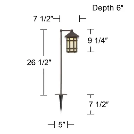 Kathy Ireland Mission Hills 26 1/2" High Bronze LED Landscape Light image {6}