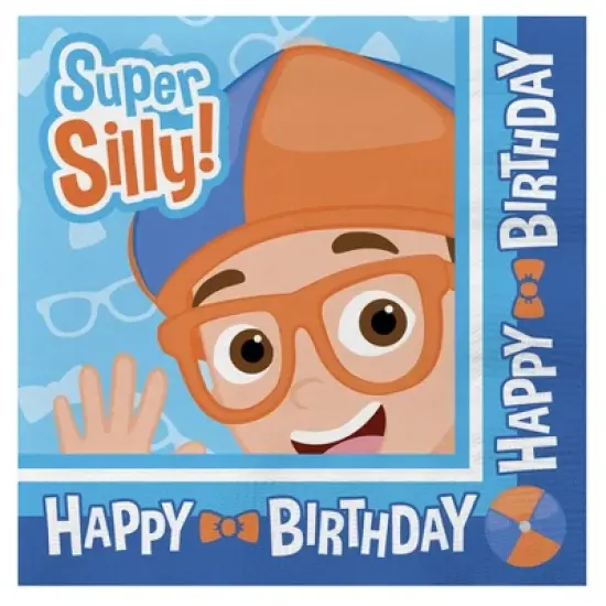 Treasures Gifted Blippi Napkins - Blippi Party Supplies - 16 Pack image {1}