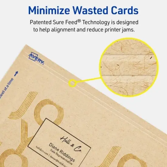 Avery 2-1/2" x 3-1/2" Rounded Corner Cards, Kraft Brown, 60ct image {3}