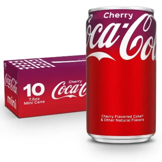 Coca-Cola Cherry Soda - 10pk/7.5 fl oz Mini-Cans image {6}