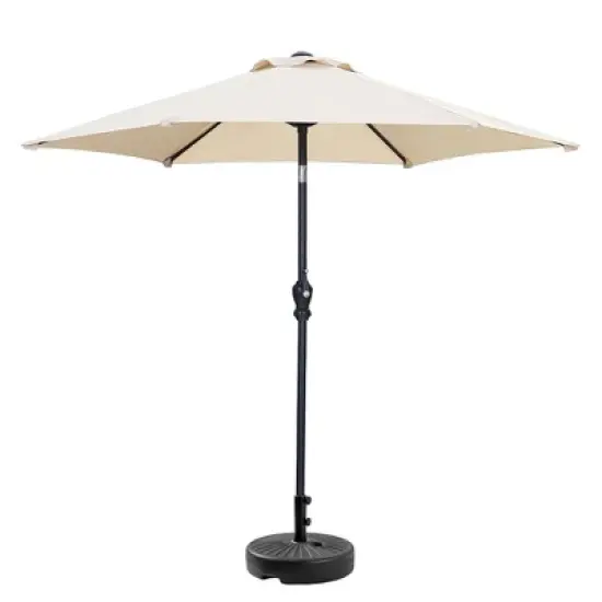Ainfox 7.5ft Patio Umbrella Black With Umbrella Base image {8}