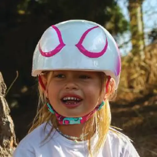 Spider-Man Marvel Ghost Spider Cycling Girls' Hero Multi-Sport Helmet - Pink/White image {7}