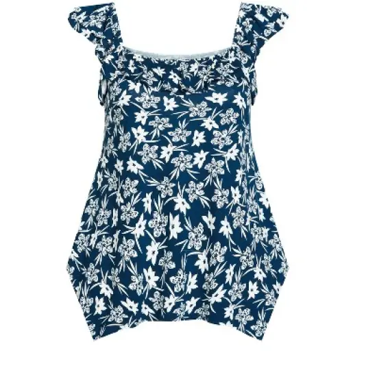 Women's Plus Size Serena Print Top  - Freesia Floral | EVANS image {2}