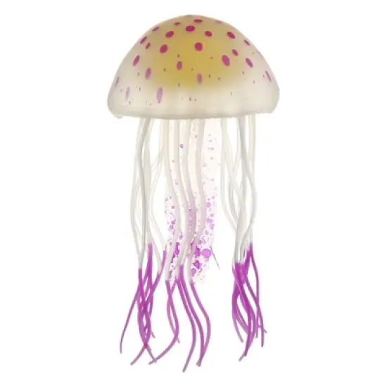 Unique Bargains Silicone Fluorescent Jellyfish Glow Aquarium Decor Ornaments with Suction Cup 2.2"x4.5" image {8}