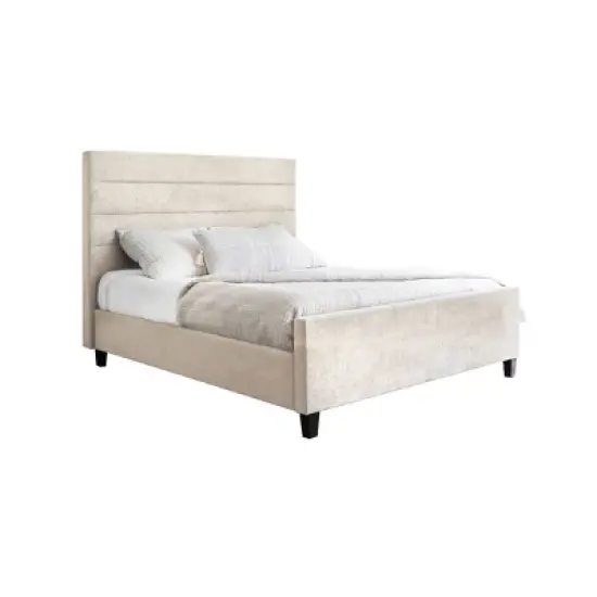 6pc Aurora Mid-Century Brown Bedroom Set with Upholstered Bed - Abbyson Living image {2}