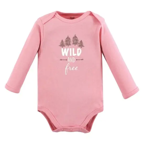 Touched by Nature Infant Girl Organic Cotton Long-Sleeve Bodysuits, Girl Woodland image {5}