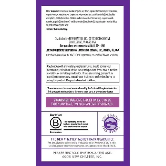 New Chapter Women's Multivitamin 40+ for Energy, Healthy Aging + Immune Support - 30ct image {4}