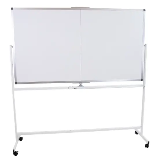 Sunnydaze Double-Sided Magnetic Mobile Whiteboard with Markers - 73.75" W x 21" D x 77" H image {15}