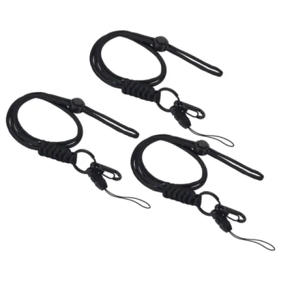 Unique Bargains Polyester Wear-resistant Lightweight ID Card Neck Lanyards with Hook 3 Pcs image {6}