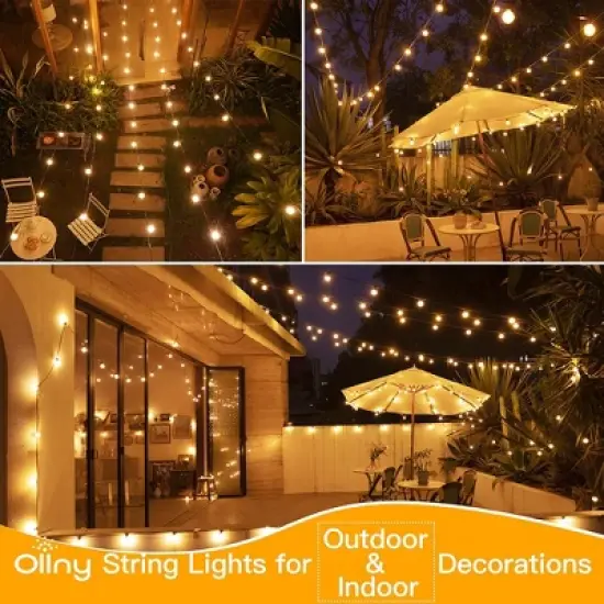 Itopfox 100FT Outdoor String Lights, Waterproof Connectable Shatterproof Outside Light with 50 Edison Spare LED Bulbs Plug in Patio Lights for Indoor image {5}