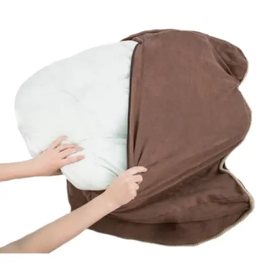 Arlee Home Fashions Orthopedic Rectangle Bolster Sofa and Couch  Style Dog Bed - Charcoal - 35x22 image {3}