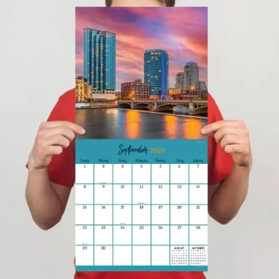 TF Publishing 2024 Wall Calendar 12"x12" Michigan image {3}