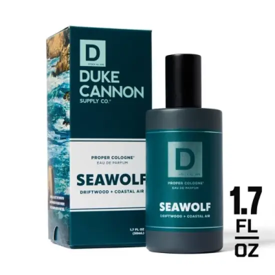 Duke Cannon Supply Co. Proper Cologne for Men - Seawolf Scent of Driftwood and Coastal Air - 1.7 fl oz image {6}
