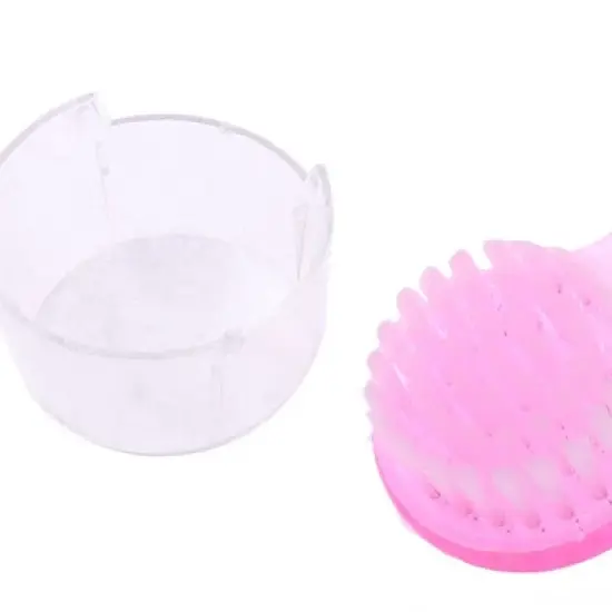 Unique Bargains Plastic Soft Bristles Compact Size Face Cleaning Brush Pink image {5}