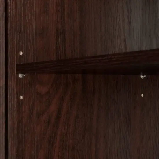 Hayward Two-Door Bathroom Storage Floor Cabinet Dark Woodgrain - RiverRidge Home image {8}