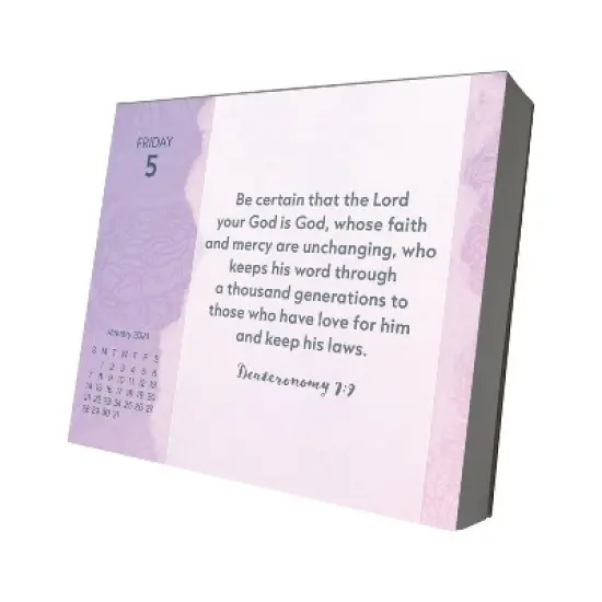 Trends International Inc. 2024 Daily Desk Calendar 4.25"x5" Bible image {1}