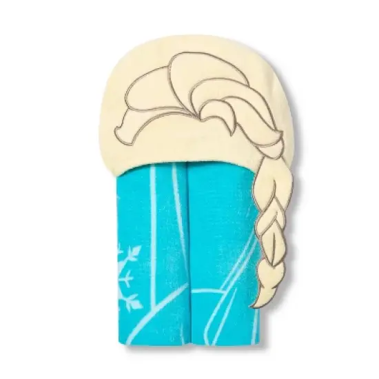 Frozen Elsa Hooded Bath Towel Blue image {1}