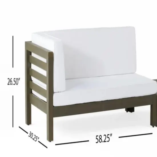 INFURNIC Patio Seating Sets Modern Outdoor Furniture Set Featuring Unique Design,Perfect for Gardens, Living Spaces, White, 58.25"*30.25"*26.5" image {2}