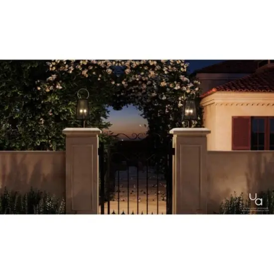 Urban Ambiance Luxury Modern Farmhouse Outdoor Post/Pier Light,  27"H x 11.25"W,  Olde Bronze Finish, UHP1004 image {1}