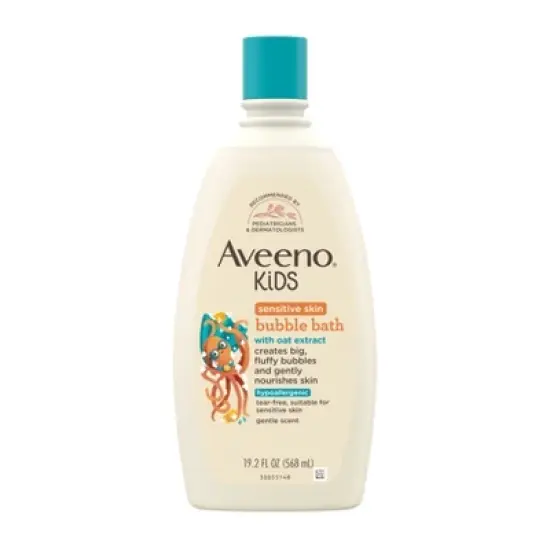 Aveeno Kids' Bubble Bath Wash with Oat Extract for Sensitive Skin - 19.2 fl oz image {1}