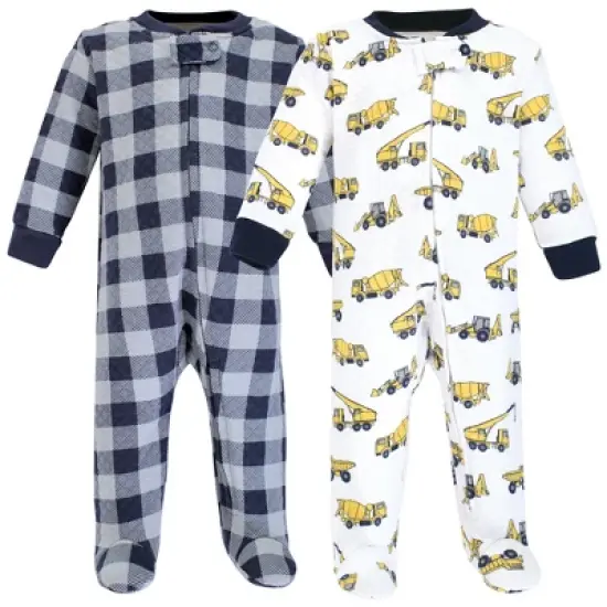 Hudson Baby Infant Boy Premium Quilted Zipper Sleep and Play, Construction image {6}