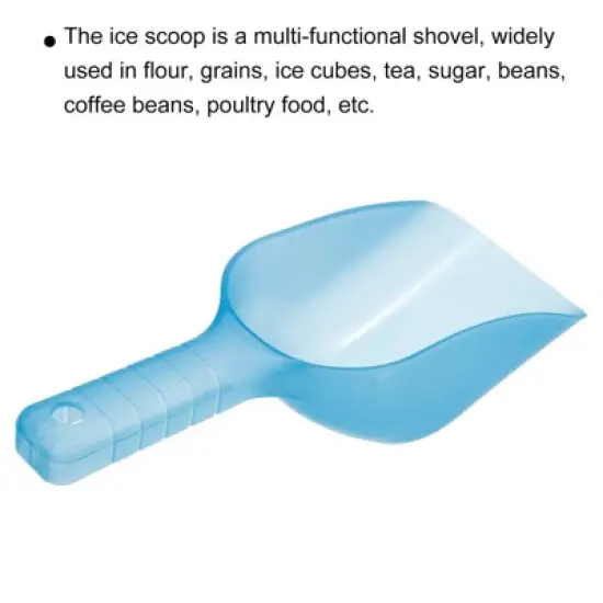 Unique Bargains Plastic Multi-functional Durable Kitchen Maker Ice Scoop 12oz Blue 1 Pc image {2}