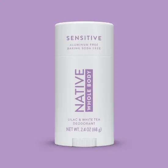 Native Whole Body Sensitive Solid Deodorant - Lilac & White Tea - Aluminum-Free 2.4oz image {6}