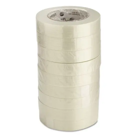 Universal 190# Medium Grade Filament Tape, 3" Core, 24 mm x 54.8 m, Clear image {3}