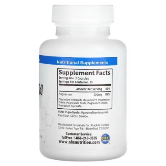 Absolute Nutrition Magnesium Complex, 60 Capsules (250 mg per Capsule) image {1}