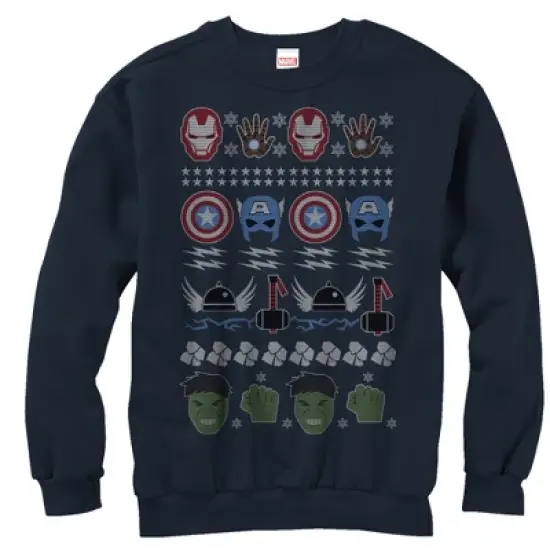 Men's Marvel Ugly Christmas Avengers Winter Sweatshirt image {2}