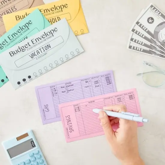 Paper Junkie 96 Pack Bulk Budget Envelopes for Cash System, Budgeting Tracker Binder, Money Saving Challenge, 12 Colors image {2}