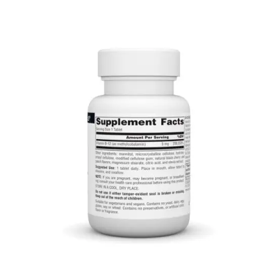 Methylcobalamin Fast Melt by Source Naturals, Inc.  -  60 Tablet image {1}