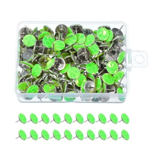 Unique Bargains Hiking Hunting Camping Trail Marking Glow Reflective Tacks 200 Pcs image {5}