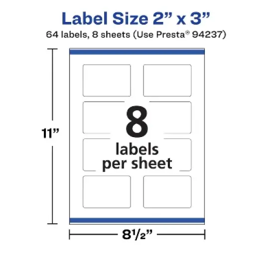 Avery Rectangle Labels with Sure Feed, 2" x 3" image {6}