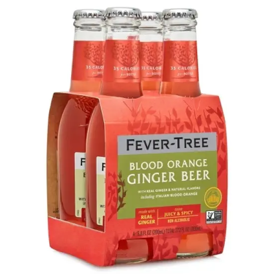 Fever-Tree Light Blood Orange Ginger - 4pk/200ml Bottles image {1}