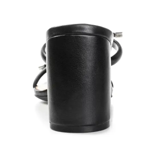 Journee Collection Womens Jessa Tru Comfort Foam Open Square Toe Block Heel Sandals Black 10 image {2}