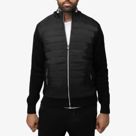 X RAY Men's Lightly Padded Hybrid Sweater Jacket image {7}