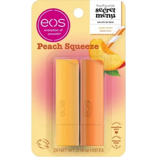 eos Limited Edition Lip Balm - Peach Squeeze - 0.28oz/2pk image {7}