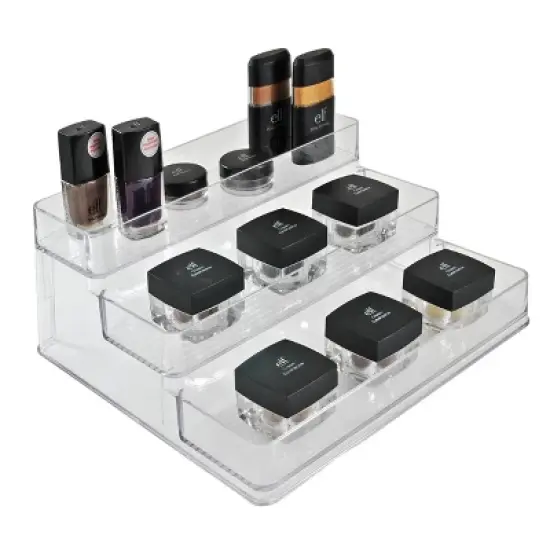 Azar Displays Three Tier Counter Step Display with Lip, 2-Pack image {2}