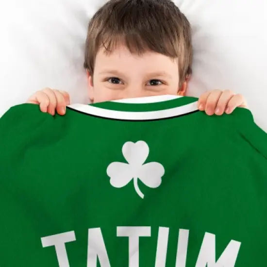 Sleep Squad Boston Celtics Jayson Tatum 60 x 80 Raschel Plush Jersey Blanket image {1}