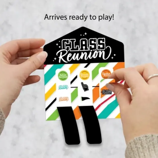 Big Dot of Happiness Still Got Class - High School Reunion Party Game Pickle Cards - Pull Tabs 3-in-a-Row - Set of 12 image {1}