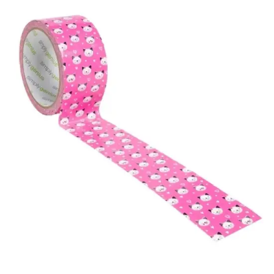 Simply Genius Pattern Duct Tape Heavy Duty, Craft Supplies, Colored Duct Tape, Single Roll 1.8 in x 10 yards (Bubble Gum Kitty) image {2}