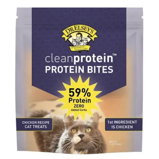 Dr. Elsey's Clean Protein Chicken Flavor Crunchy Cat Treats - 12oz image {6}
